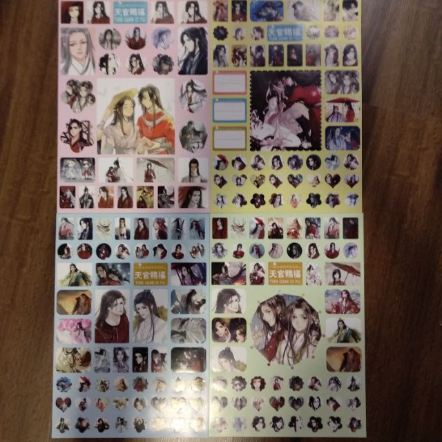 Set 4 tấm sticker Thiên Quan Tứ Phúc