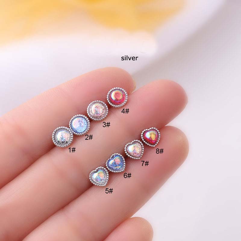 Khuyên tai độ dày 20G mặt kiểu dáng xinh xắn