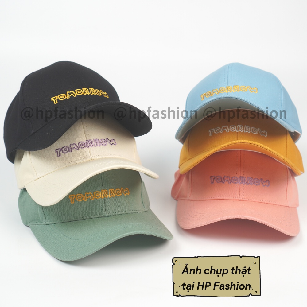 Mũ lưỡi trai ❤️ Nón kết thêu hình chữ TOMORROW chất kaki cao cấp form unisex nam nữ N51 - Happy Style