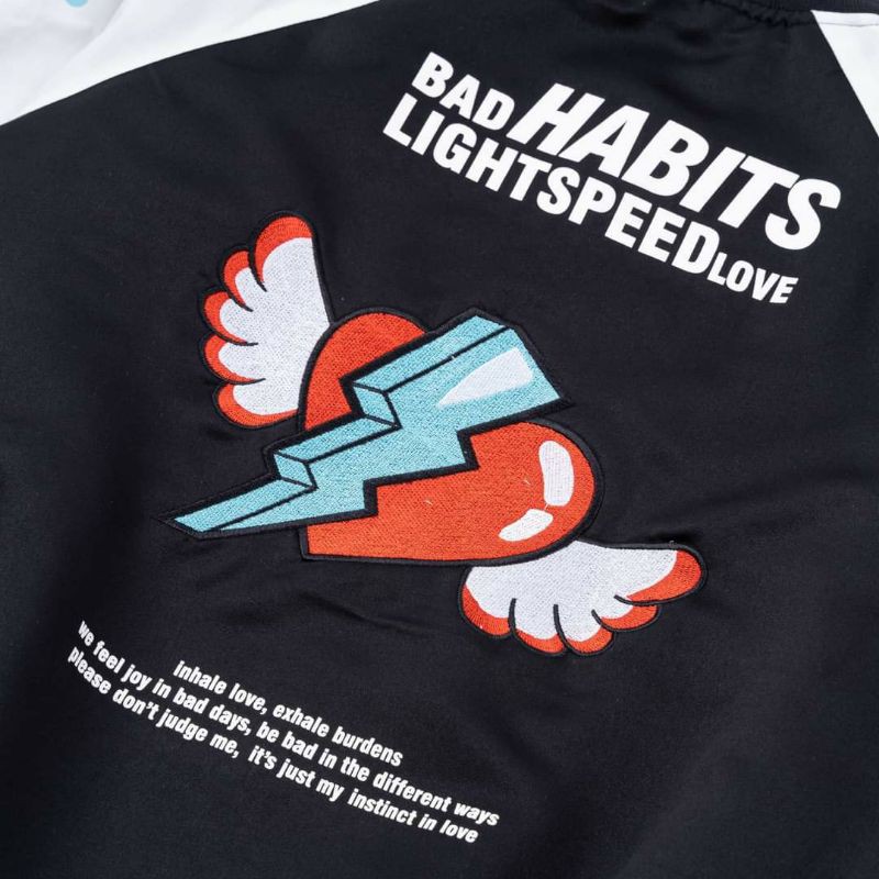 Áo Khoác dù Bomber BAD HABIT form unisex (Ảnh thật)