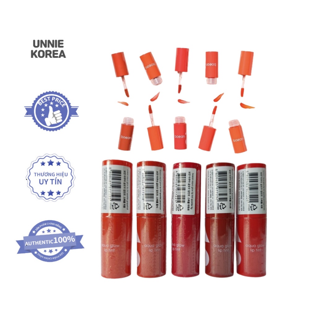 Son môi Boean Aqua Glow Lip Tint lì