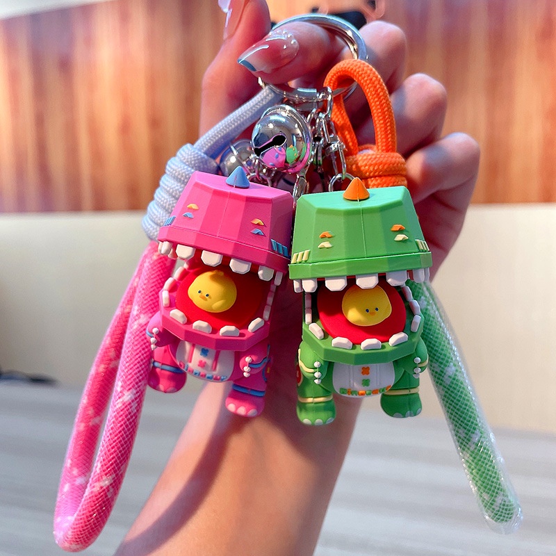 Móc Khóa Hình Khủng Long Hoạt Hình Dễ Thương