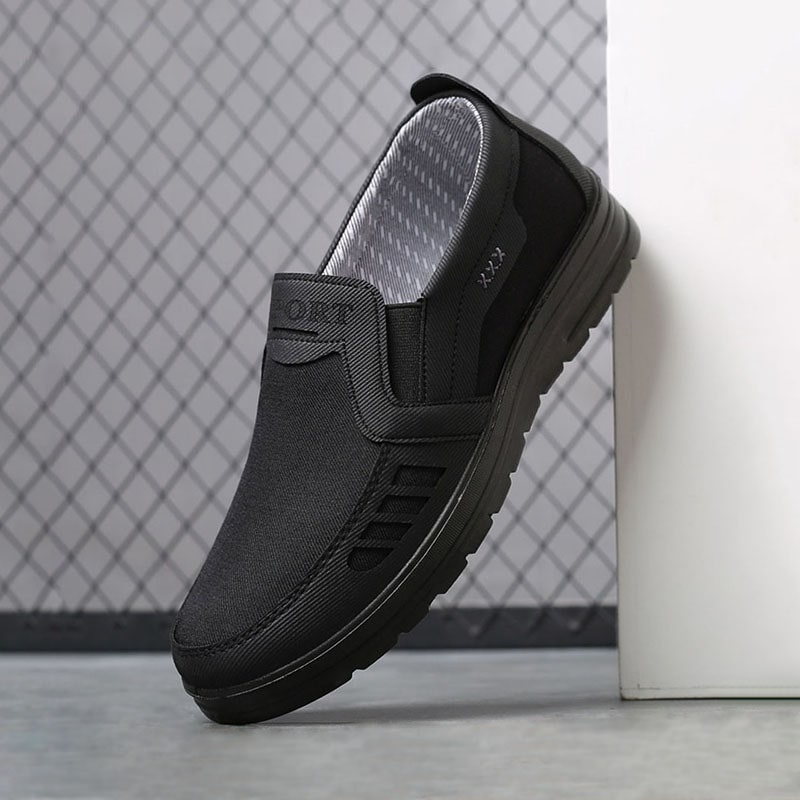 Giày lười nam trung niên cao cấp form dáng đẹp giày lười vải nam thoáng khí mẫu giày siêu nhẹ