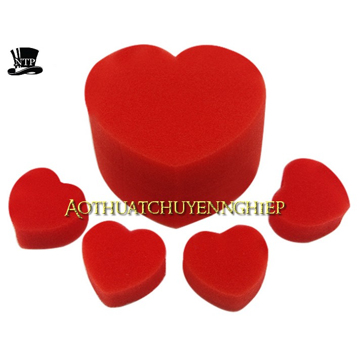 Ảo thuật combo bông banh tim (trọn bộ) – SPONGE BALL ( Heart type) [ Freeship ]