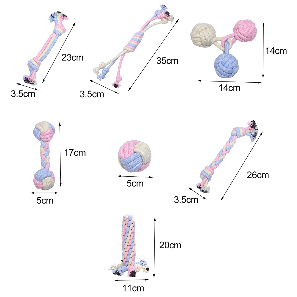 Đồ Chơi GặM BằNg Cotton, GiúP LàM SạCh Răng Cho Thú Cưng