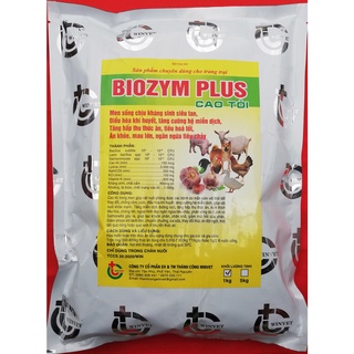 1kg BIOZYM PLUS Cao tỏi, men sống chịu kháng sinh siêu tan, tăng cường hệ miễn dịch, tăng hấp thu thức ăn, tiêu hóa tốt