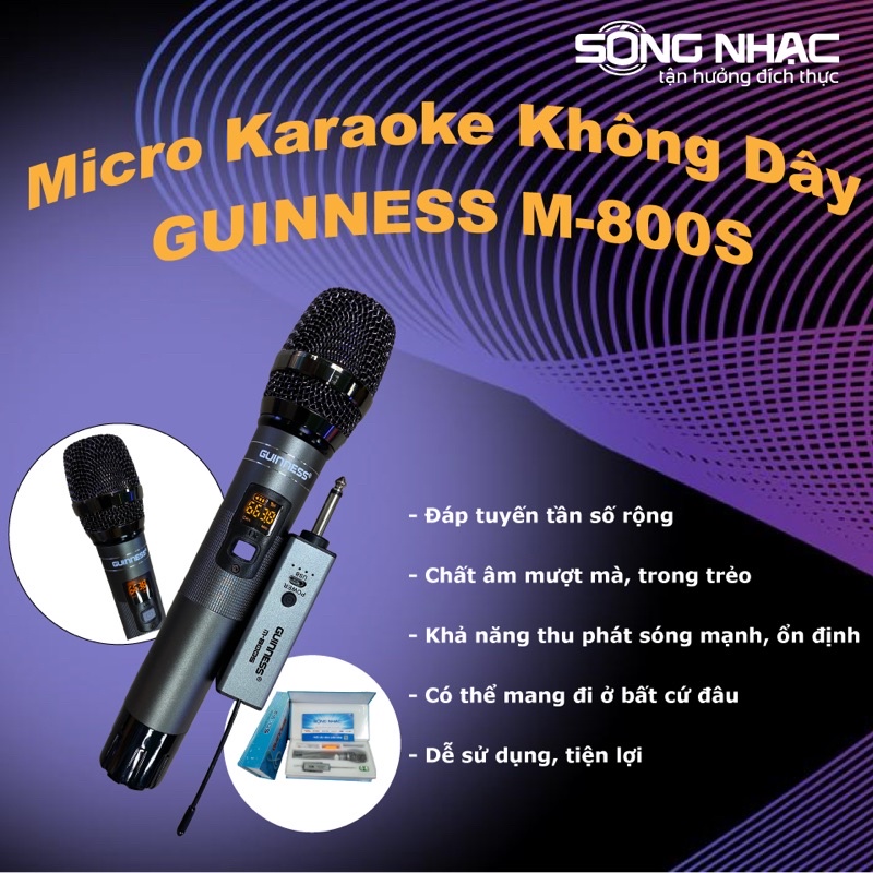 Micro Karaoke Đa Năng Không Dây Chính Hãng GUINNESS M - 800S