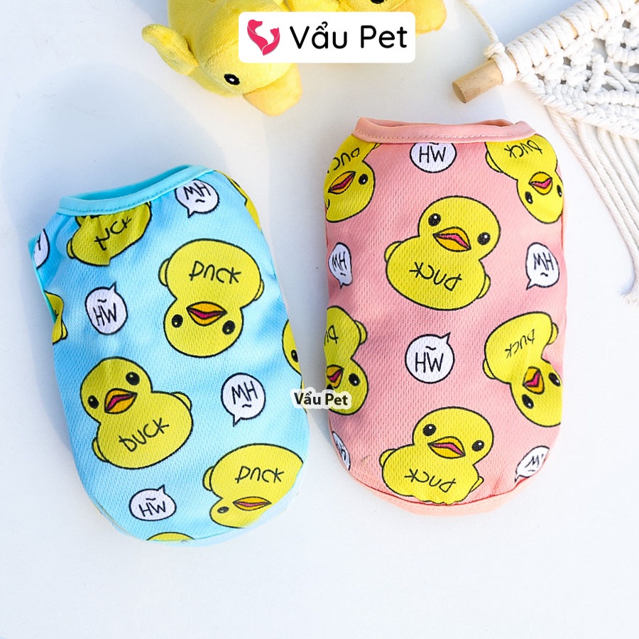 Áo cho chó mèo ba lỗ Vịt - Quần áo cho chó poodle, con, lớn, mèo, thú cưng Vẩu Pet Shop