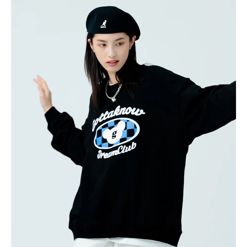 ZHELIHANGFEI Áo Thun Tay Dài Form Rộng Họa Tiết Theo Phong Cách Preppy Dễ Phối Đồ