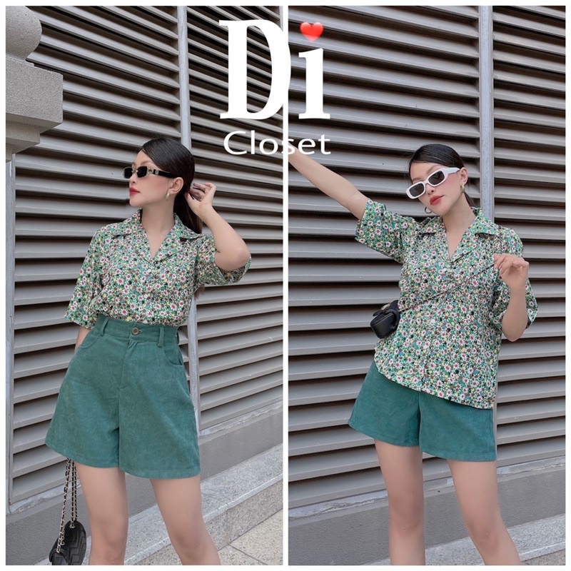 SET ÁO HOA & QUẦN NHUNG - HÌNH THẬT SHOP CHỤP