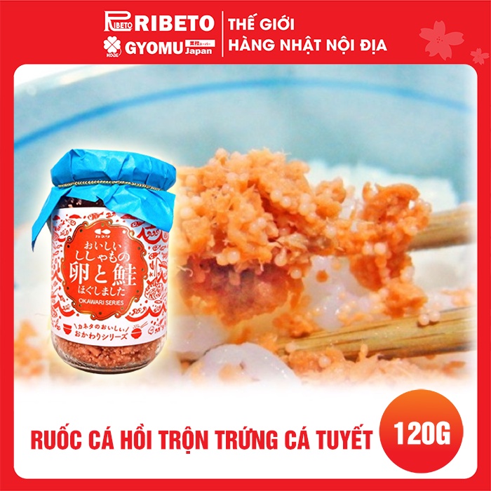 Date 2023  Ruốc cá hồi trộn trứng cá tuyết 120gr - hàng nội địa Nhật Bản