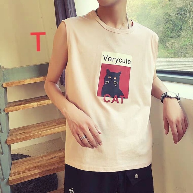Áo tanktop mèo cat - TR
