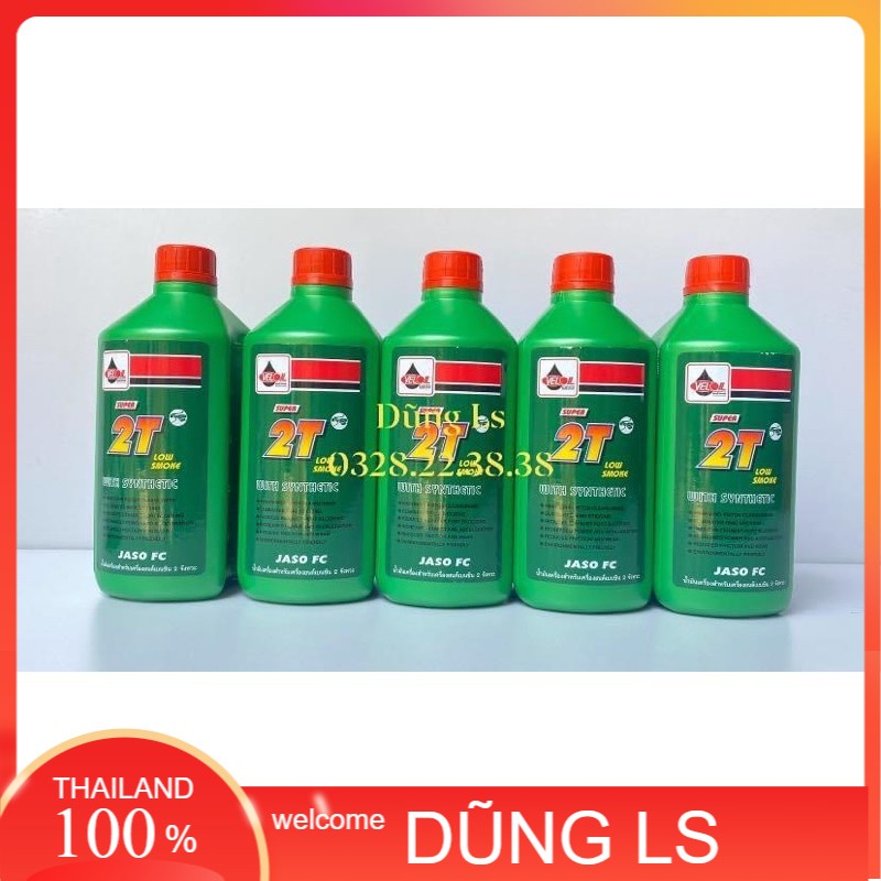 Combo 10 chai Nhớt 2T siêu thơm VELOIL chính hãng cao cấp Thái Lan cho xe 2 thì xipo nova, nhớt thái chính hãng