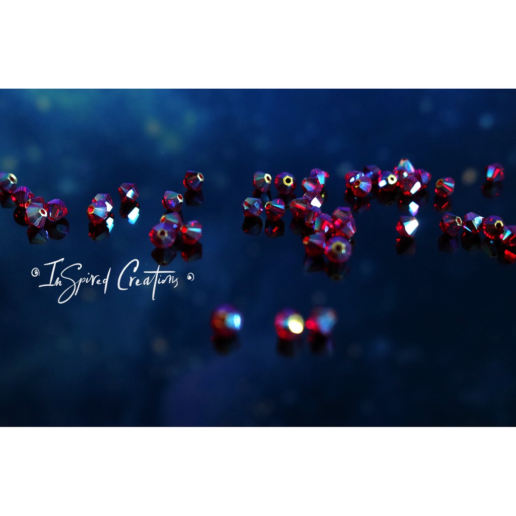 Combo 50/100 viên pha lê Swarovski nón 3/4/6ly