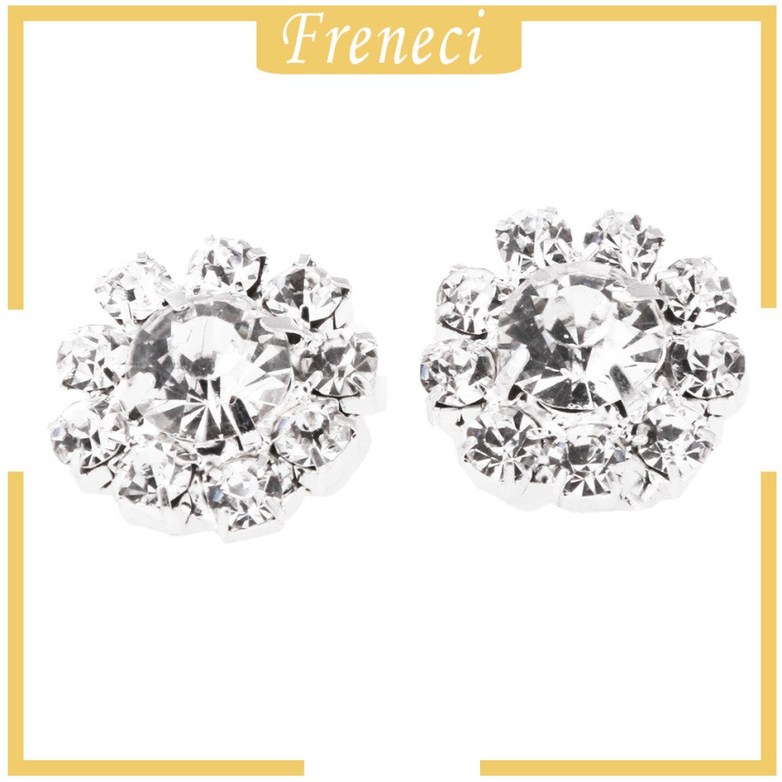 Bộ 10 Nút Áo Hình Hoa Đính Đá 16mm DIY