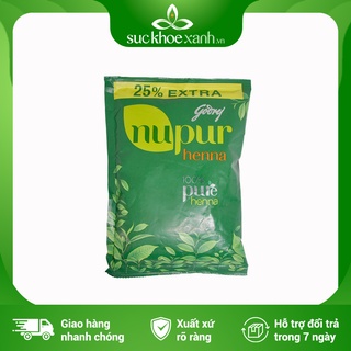 Thuốc nhuộm tóc thảo dược Nupur Henna màu hung đỏ - 150g/túi - Nhập khẩu Ấn độ chính hãng