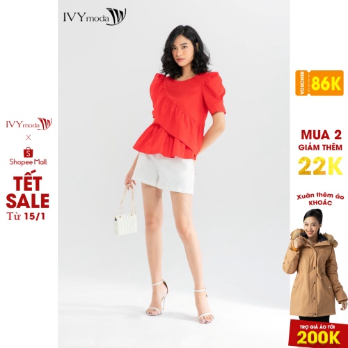 Áo thô nữ kiểu xòe quạt IVY moda MS 16T0036