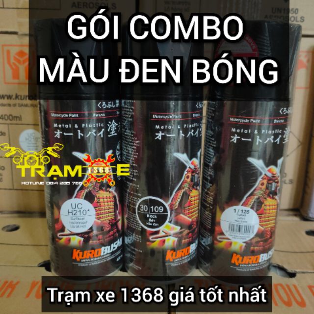 [combo 3 chai] COMBO SƠN MÀU ĐEN BÓNG SAMURAI 109