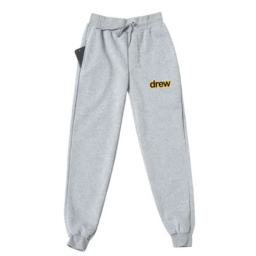 Quần jogger drew chữ nam nữ đen xám