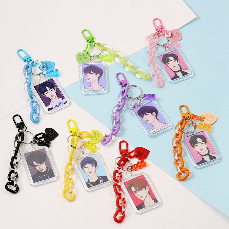 Phôi Móc Khoá Keyring Mica Treo Toploader Binder Handmade Hạt Cườm Card Balo Túi Xách Kpop BlackPink BTS Idol Confetti