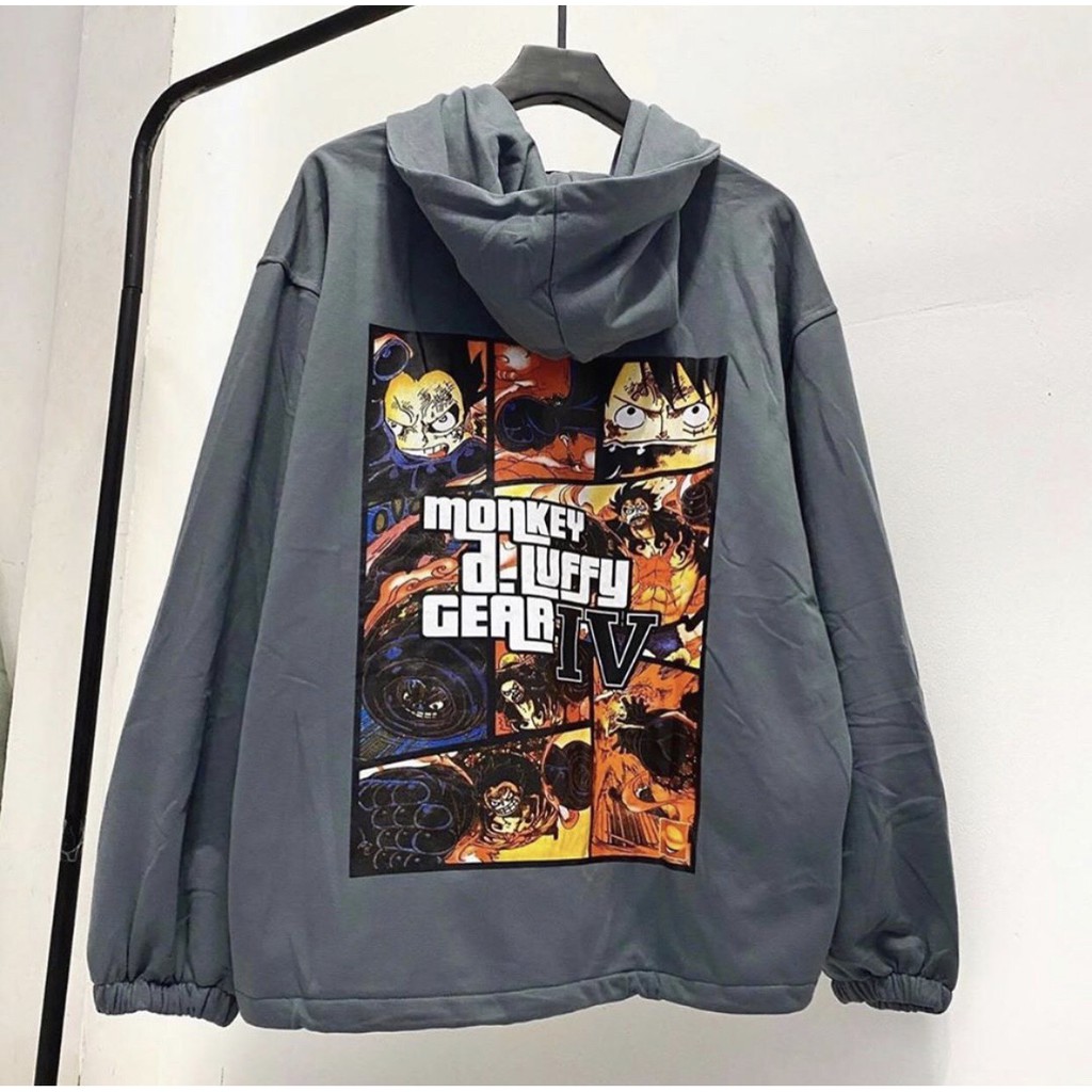 [Mã WASTGO hoàn 10% xu đơn 99k] Áo KHOÁC Hoodie LUFFY GEAR IV Unisex 1hitshop | BigBuy360 - bigbuy360.vn