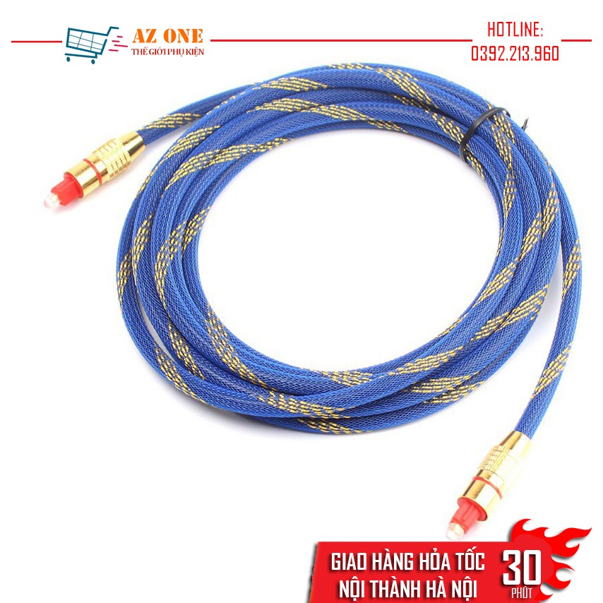 Cáp quang âm thanh Toslink Optical 1m (Xanh Phối Vàng)