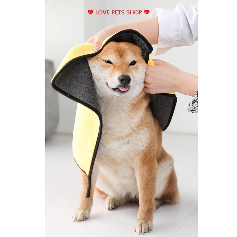 KHĂN TẮM CHO CHÓ MÈO BẰNG VẢI MICROFIBER - LOVE PETS SHOP