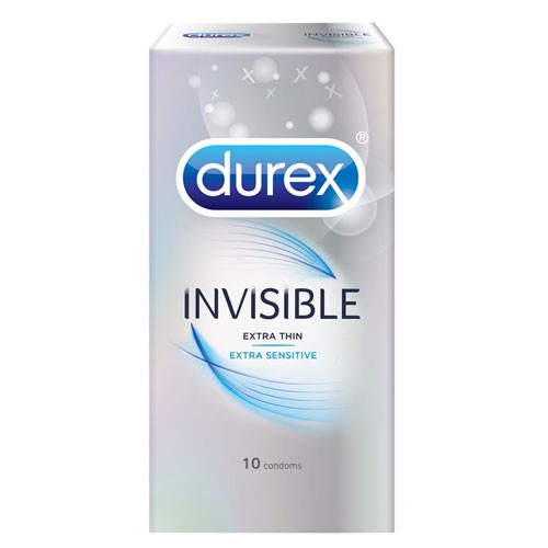 Durex Invisible Extra Thin New cực siêu mỏng (hộp 10 bao)