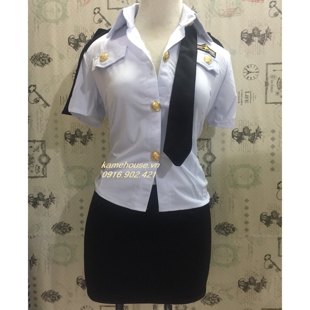 Cosplay nữ tiếp viên ARMY sexy | BigBuy360 - bigbuy360.vn