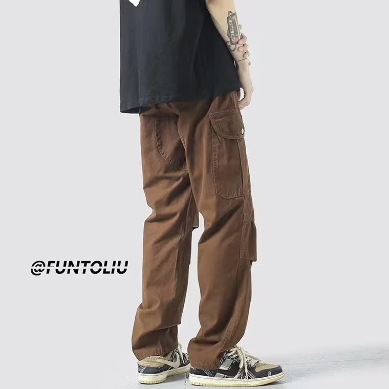 Quần Thể Thao Ống Rộng Phối Túi Phong Cách Hàn Quốc Trẻ Trung