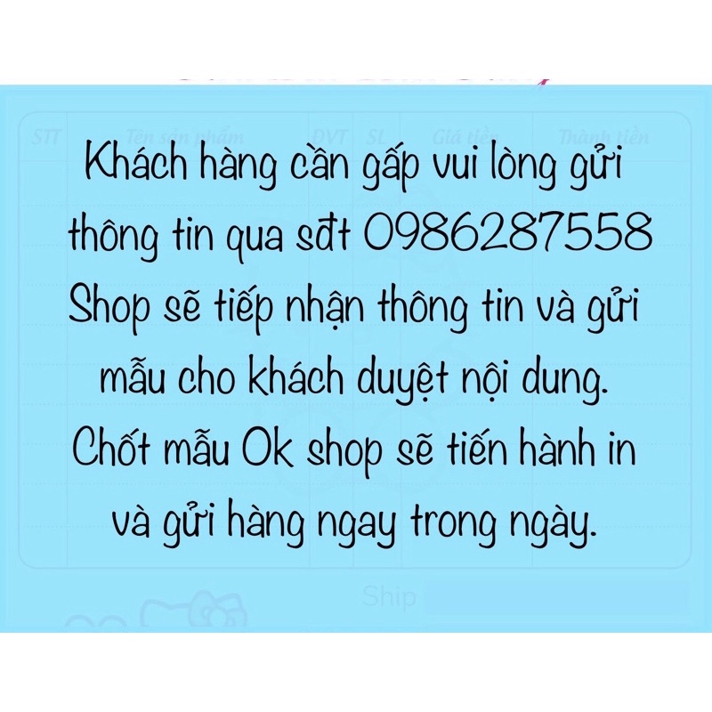 In 10 cuốn hoá đơn bán hàng theo yêu cầu khổ A5,A6 lấy ngay loại 100 tờ 1 quyển