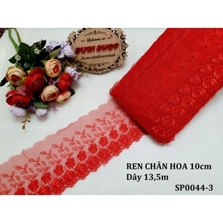 REN LƯỚI CHÂN HOA 10cm (Dùng may viền chân váy Công chúa, trang trí váy ngủ, đồ bộ mặc nhà)