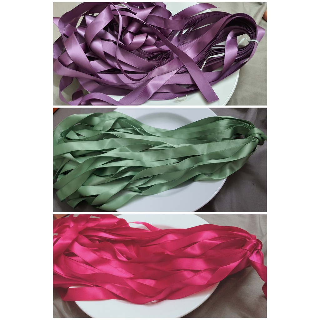 Ruy băng lụa bản 1,5cm satin ribbon