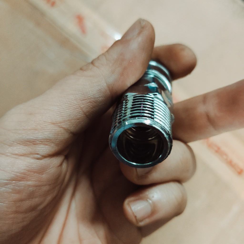 10 bộ nối dây hơi nhanh khí nén, Bộ nối nhanh đuôi ren ngoài 21mm