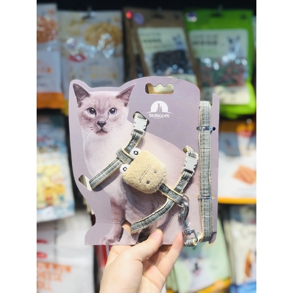 Dây dắt yếm hình khủng long cho chó mèo