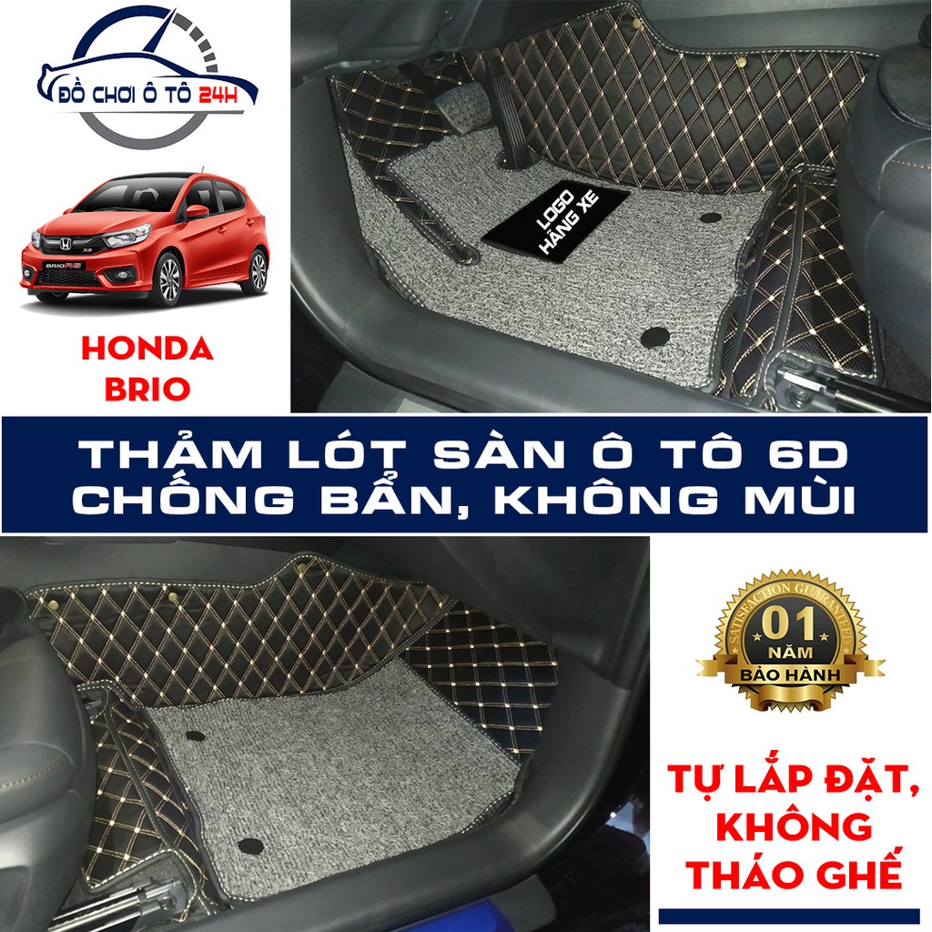 Thảm lót sàn ô tô 5D 6D Honda Brio bảo vệ sàn xe, không mùi, không thấm nước