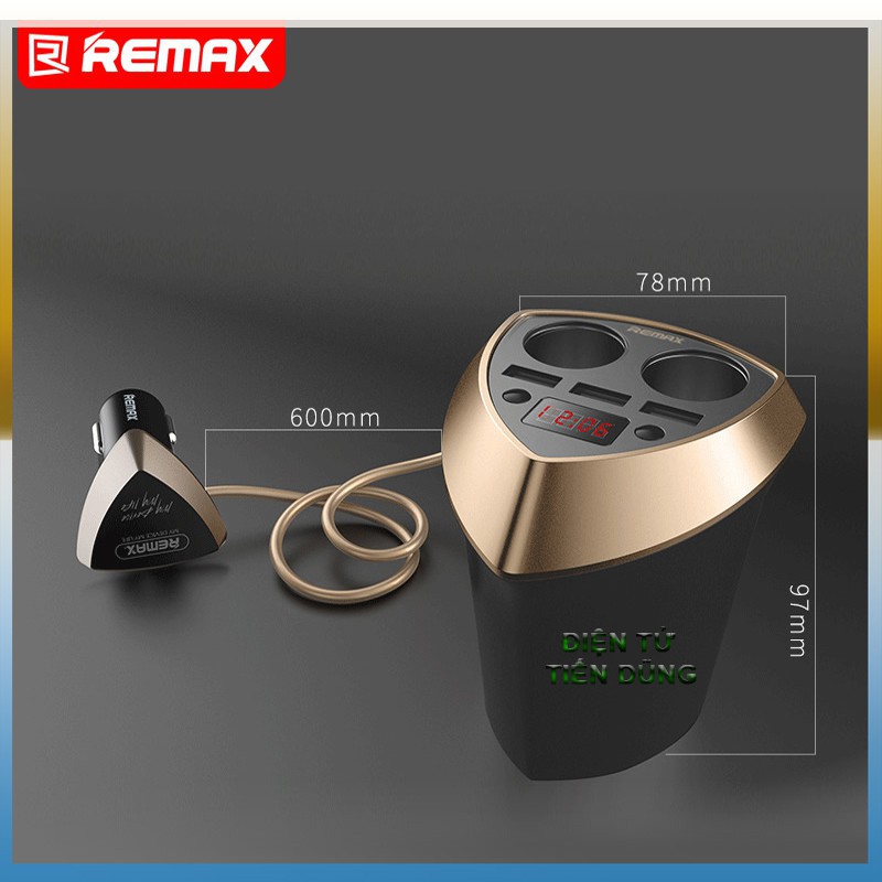 Bộ sạc đa năng trên ô tô 3 cổng USB Remax CR-3XP /PKTM