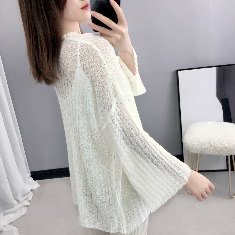 Áo Khoác Cardigan Vải Lụa Dệt Kim Mỏng Dáng Rộng Chống Nắng Phong Cách Hàn Quốc Thời Trang Mùa Hè Cho Nữ | BigBuy360 - bigbuy360.vn