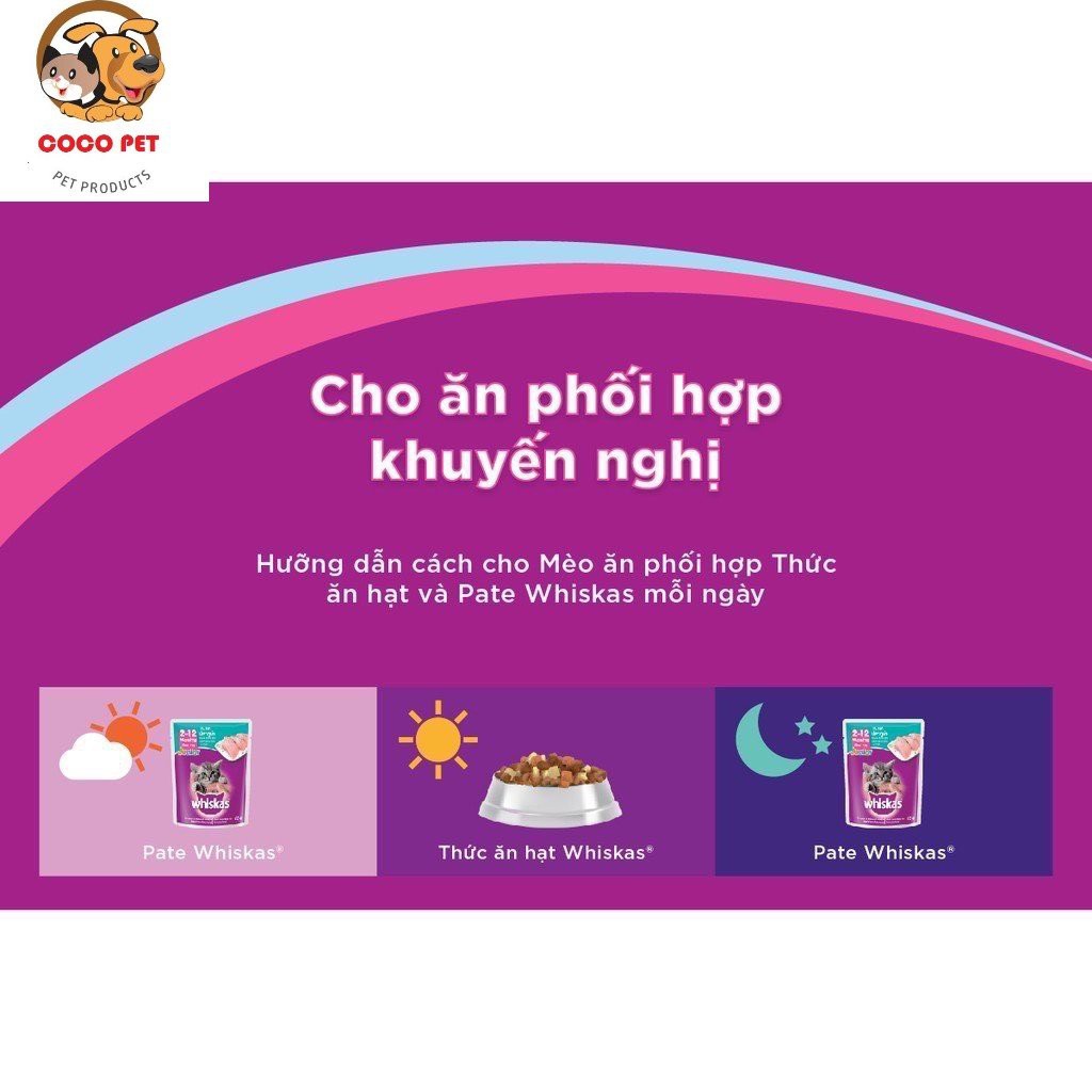 Pate Whiskas Cho Mèo Gói 80g - Thức Ăn, Súp Thưởng Cho Mèo Con Junior