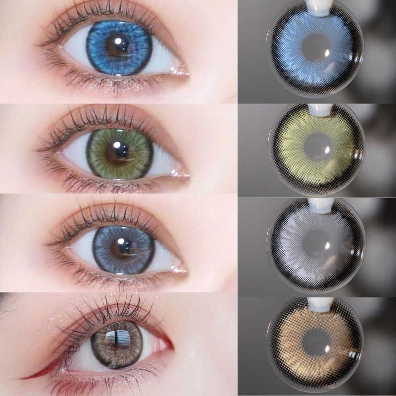 EYESHARE Bộ 2 kính áp tròng màu sắc trẻ trung xinh xắn dùng để trang điểm