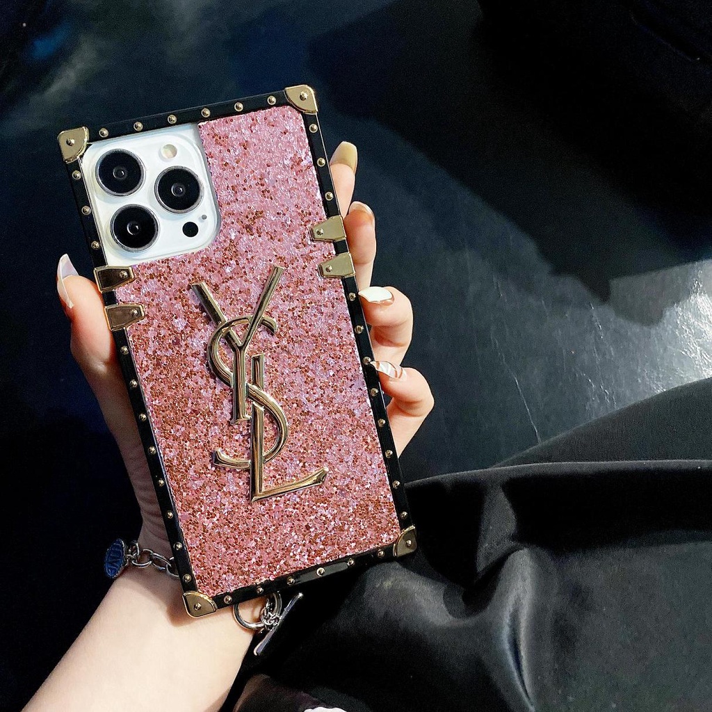 Ốp Điện Thoại Hình Vuông Lấp Lánh Thời Trang Cho OPPO A17 A16K A57 A77 2022 A76 A96 Reno 7 7Z 8Z Realme 9i C35