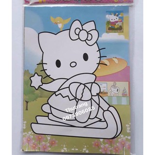 Tranh tô màu kèm 5 bút dạ