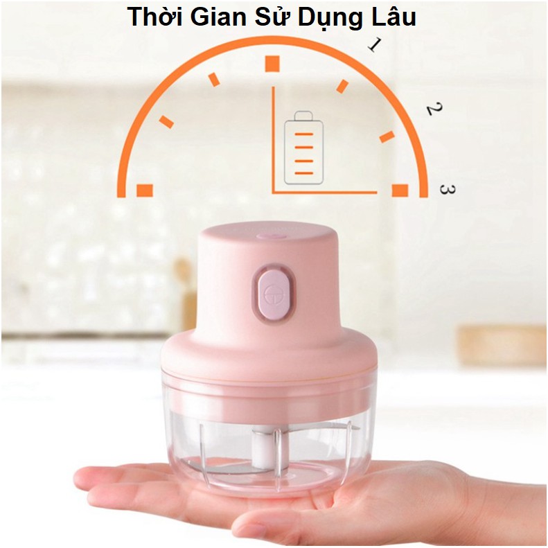 Máy xay đa năng cầm tay nhỏ gọn mini food chopper,máy xay mini tự động dùng sạc,tiện dụng dễ sử dụng,dễ vệ sinh