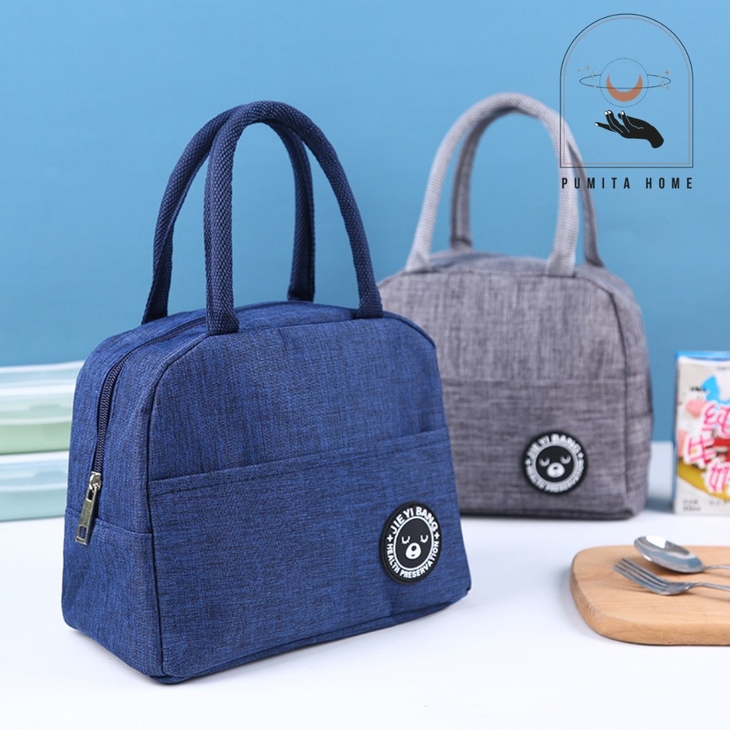 Túi Đựng Hộp Cơm Giữ Nhiệt Chống Thấm Nước Tiện Dụng Lunch Bag Loại Mới Quai Xách Siêu Chắc PUMITA