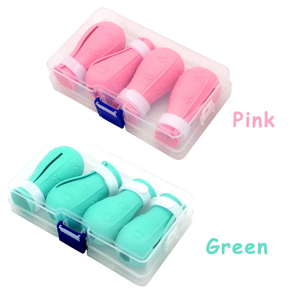 Set 4 vỏ bọc bảo vệ móng chân mèo nhiều màu tùy chỉnh tiện dụng