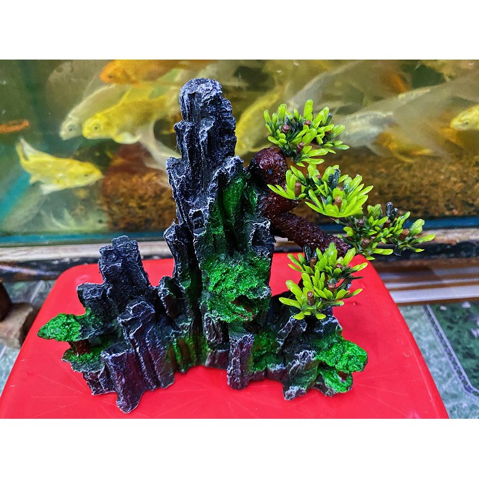 TIỂU CẢNH TRANG TRÍ HỒ CÁ NON BỘ 14x5x17cm