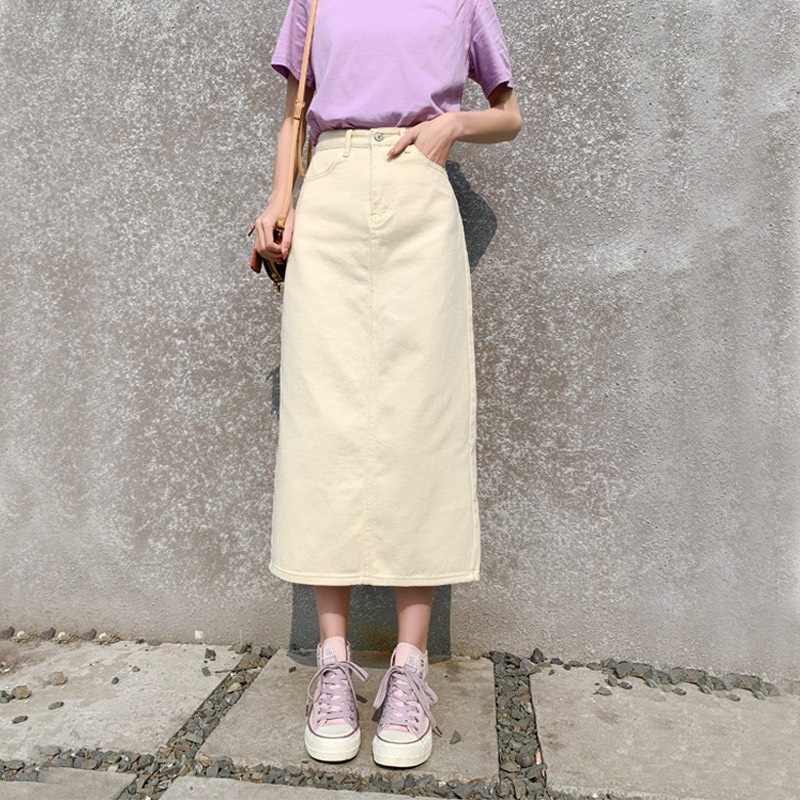 Chân váy kaki dáng dài vintage CV180