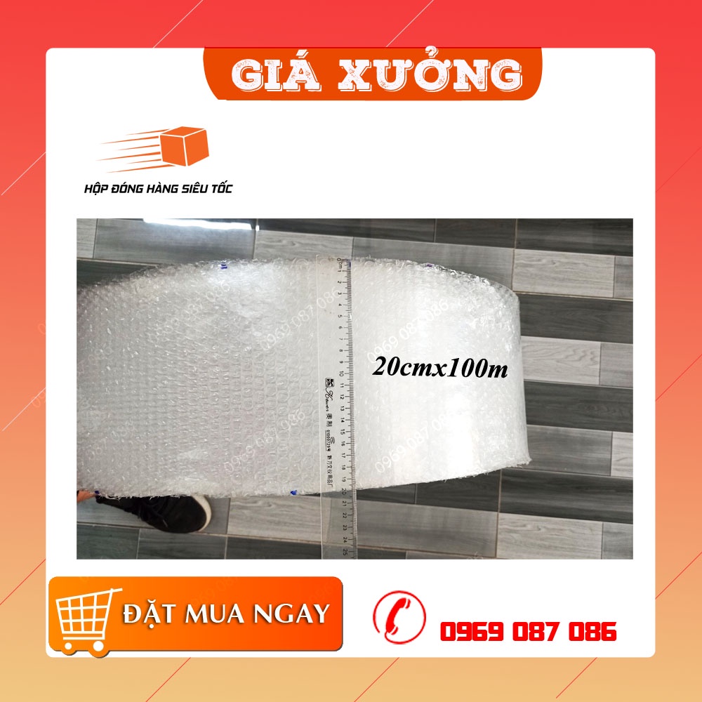 Xốp Hơi . Xốp chống xốc  20cm x 100m