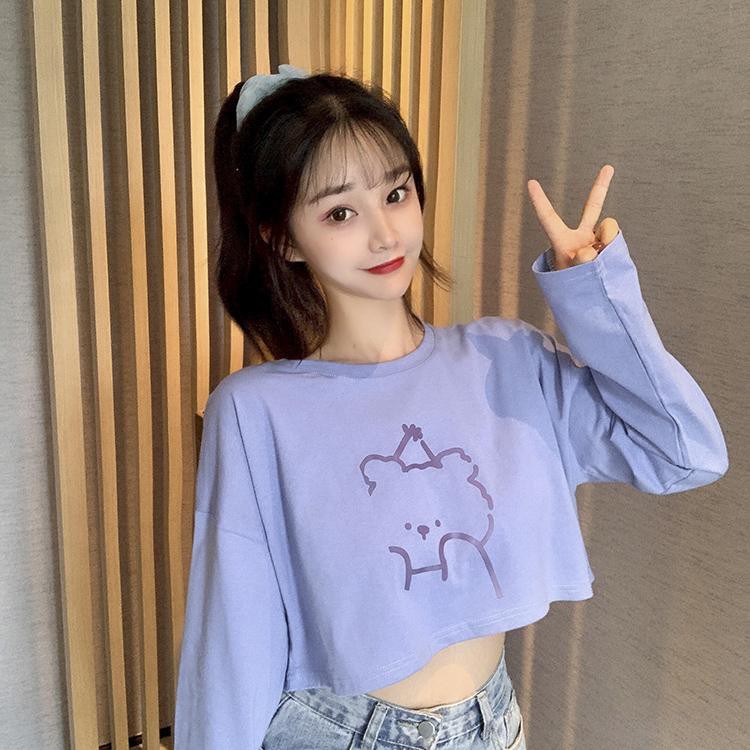 ÁO TAY DÀI CROPTOP FORM RỘNG CÁ TÍNH HÌNH THẬT UP Ở CUỐI