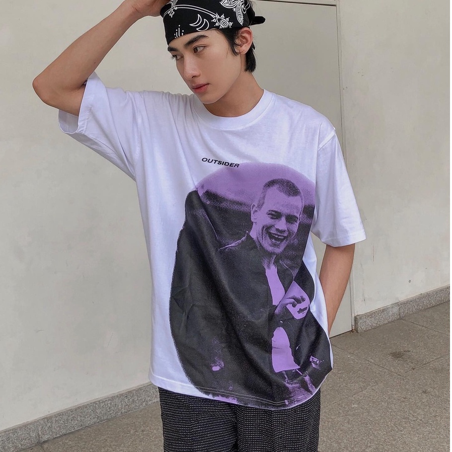 Áo Thun Tay Lỡ LUCKY MAN Kiểu Dáng Oversized Cho Cả Nam và Nữ